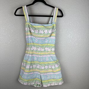 Vintage 1950s Rose Marie Reid Romper Playsuit Swimsuit Small Pastel Multicolor